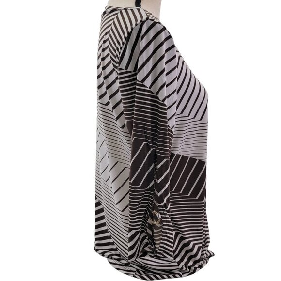 Chico’s V-Neck Split Sleeve Stretch Women’s Tunic Top - Size 1 (Medium) - Picture 3 of 14